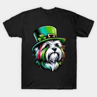 Maltese Dog Enjoys Saint Patrick's Day Festivities T-Shirt